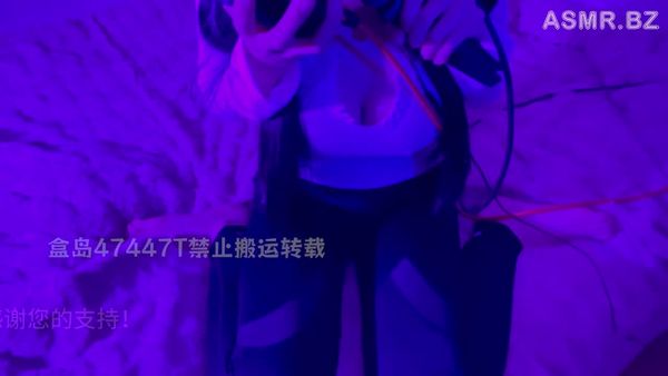 酥柚粥粥_辣妹纯白拼接蕾丝花边吊带：慢速舔耳+微喘+口腔音